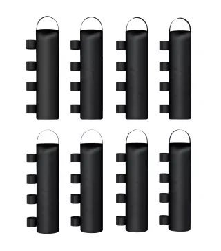 Pack de 8 Bolsas de Peso para Carpa Bolsas de Arena de Tela Oxford 600D para Patas de Toldo Sin Arena Negro
