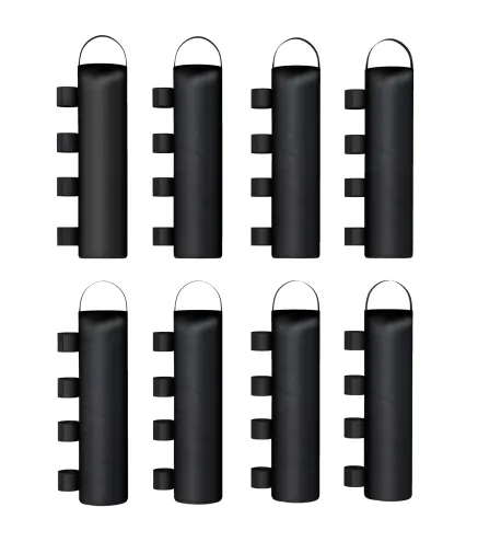 Pack de 8 Bolsas de Peso para Carpa Bolsas de Arena de Tela Oxford 600D para Patas de Toldo Sin Arena Negro