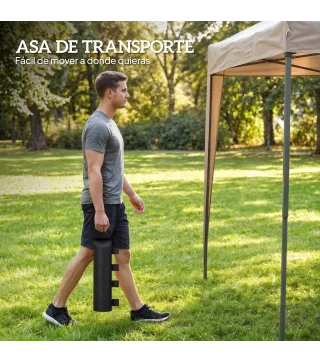 Pack de 8 Bolsas de Peso para Carpa Bolsas de Arena de Tela Oxford 600D para Patas de Toldo Sin Arena Negro