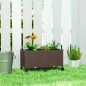 Jardinera Elevada con 6 Ruedas Riego Automático y Drenaje Macetero Exterior para Jardín 80x40x43 cm Marrón