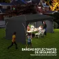 Carpa Plegable 6x3 m con Tiras Reflectantes UPF 50+ Fácil Montaje Sistema Central de Bloqueo Impermeable Gris Oscuro