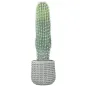 Cactus Artificial 66 cm, Planta Artificial Decorativa con Maceta para Decoración del Interior Verde