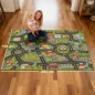 Alfombra Infantil Carretera de Ciudad 200x150 cm Alfombra Educativa Antideslizante para Gateo y Jugar con Coches