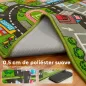 Alfombra Infantil Carretera de Ciudad 200x150 cm Alfombra Educativa Antideslizante para Gateo y Jugar con Coches