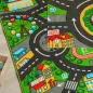Alfombra Infantil Carretera de Ciudad 160x100 cm Alfombra Educativa Antideslizante para Gateo y Jugar con Coches