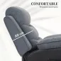 Sillón Relax Reclinable Eléctrico Levanta Personas con Mando a Distancia Puerto USB y Bolsillos Laterales Gris Oscuro