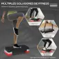 Step para Fitness Stepper Aeróbic Step de Aeróbic Antideslizante con Altura Regulable 2 Niveles de 10/15 cm Carga 150 kg para Ej