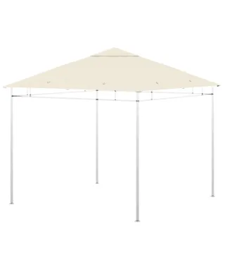 Toldo de Recambio 3x3 m con Orificios de Drenaje Ventilación y Protección UV Solo Toldo NO Incluye Marco Crema