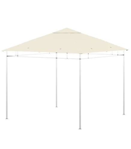 Toldo de Recambio 3x3 m con Orificios de Drenaje Ventilación y Protección UV Solo Toldo NO Incluye Marco Crema