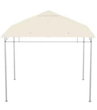 Toldo de Recambio 3x3 m con Orificios de Drenaje Ventilación y Protección UV Solo Toldo NO Incluye Marco Crema