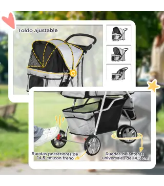 Cochecito para Perro y Gato