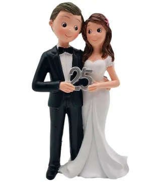 FIGURA PARA TARTA PAREJA MORENOS 25º ANIVERSARIO