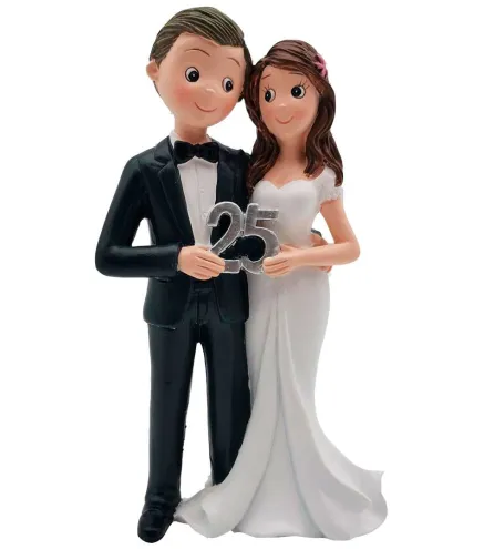 FIGURA PARA TARTA PAREJA MORENOS 25º ANIVERSARIO