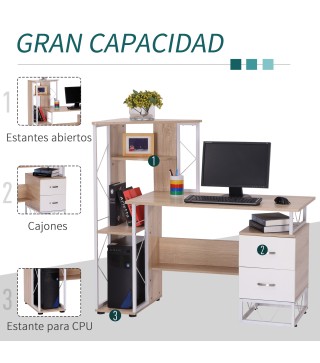 Escritorio con Estantería