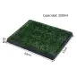 Inodoro para Perros con Césped Artificial y Bandeja Extraíble Orinal para Entrenamiento de Cachorros 51x63x6 cm Verde