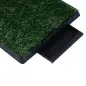 Inodoro para Perros con Césped Artificial y Bandeja Extraíble Orinal para Entrenamiento de Cachorros 51x63x6 cm Verde