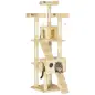 Árbol Rascador para Gatos, Árbol para Gatos 173 cm, Torre Escalador con 2 Cuevas, 3 Camas, 2 Rampas, Postes de Sisal, 2 Ratones