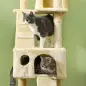Árbol Rascador para Gatos, Árbol para Gatos 173 cm, Torre Escalador con 2 Cuevas, 3 Camas, 2 Rampas, Postes de Sisal, 2 Ratones