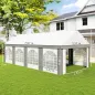 Carpa para Fiesta 4x8 m Carpa de Jardín con Paredes Extraíbles Puertas y Ventanas Anti-UV para Boda Camping Gris