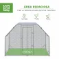 Gallinero para Exterior 2,8x1,9x1,95 m Jaula de Gallinas de 1 Habitación Cubierta de Tela Oxford Anti-UV Plata Gallinero para Exterior 2,8x1,9x1,95 m Jaula de Gallinas de 1 Habitación Cubierta de Tela Oxford Anti-UV Plata