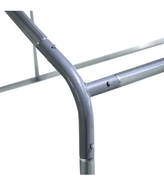 Gallinero para Exterior 2,8x1,9x1,95 m Jaula de Gallinas de 1 Habitación Cubierta de Tela Oxford Anti-UV Plata