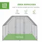 Gallinero para Exterior Grande 2,8x3,8x1,95 m Jaula de Gallinas de 2 Habitaciones Cubierta de Tela Oxford Anti-UV Plata Gallinero para Exterior Grande 2,8x3,8x1,95 m Jaula de Gallinas de 2 Habitaciones Cubierta de Tela Oxford Anti-UV Plata