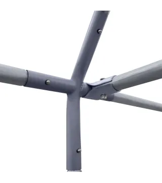 Gallinero para Exterior Grande 2,8x3,8x1,95 m Jaula de Gallinas de 2 Habitaciones Cubierta de Tela Oxford Anti-UV Plata