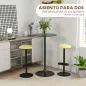Mesa Alta de Bar Redonda Mesa de Cocina Moderna con Encimera Laminada y Marco de Acero para 2 Personas Ø60x102 cm Negro Mesa Alta de Bar Redonda Mesa de Cocina Moderna con Encimera Laminada y Marco de Acero para 2 Personas Ø60x102 cm Negro