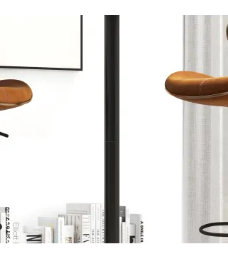 Mesa Alta de Bar Redonda Mesa de Cocina Moderna con Encimera Laminada y Marco de Acero para 2 Personas Ø60x102 cm Negro