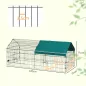 Jaula para Animales Pequeños de Acero con Puertas y Tela Superior para Conejos Chinchillas Gallinas 185x75x75 cm Verde Jaula para Animales Pequeños de Acero con Puertas y Tela Superior para Conejos Chinchillas Gallinas 185x75x75 cm Verde