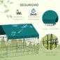 Jaula para Animales Pequeños de Acero con Puertas y Tela Superior para Conejos Chinchillas Gallinas 185x75x75 cm Verde Jaula para Animales Pequeños de Acero con Puertas y Tela Superior para Conejos Chinchillas Gallinas 185x75x75 cm Verde