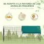 Jaula para Animales Pequeños de Acero con Puertas y Tela Superior para Conejos Chinchillas Gallinas 185x75x75 cm Verde Jaula para Animales Pequeños de Acero con Puertas y Tela Superior para Conejos Chinchillas Gallinas 185x75x75 cm Verde