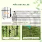 Jaula para Animales Pequeños de Acero con Puertas y Tela Superior para Conejos Chinchillas Gallinas 185x75x75 cm Verde Jaula para Animales Pequeños de Acero con Puertas y Tela Superior para Conejos Chinchillas Gallinas 185x75x75 cm Verde