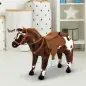 Caballo de Juguete Niños Mayores de 3 años con Silla y Sonidos Pilas Incluidas (Marron)