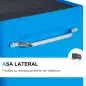 Carro de Herramientas para Taller con Ruedas 5 Cajones Armario con Cierre y Asa Lateral 61,5x33x82,5 cm Azul
