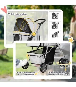 Cochecito para Perro y Gato
