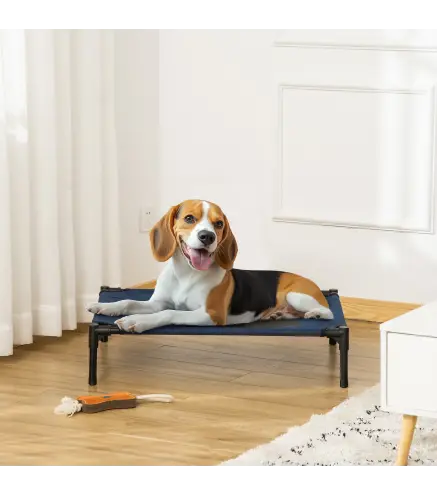 Cama Elevada para Perros Gatos Portátil Cama para Mascotas con Zona de Malla Transpirable y Tela Oxford para Interior Exterior 7