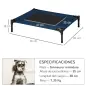 Cama Elevada para Perros Gatos Portátil Cama para Mascotas con Zona de Malla Transpirable y Tela Oxford para Interior Exterior 7