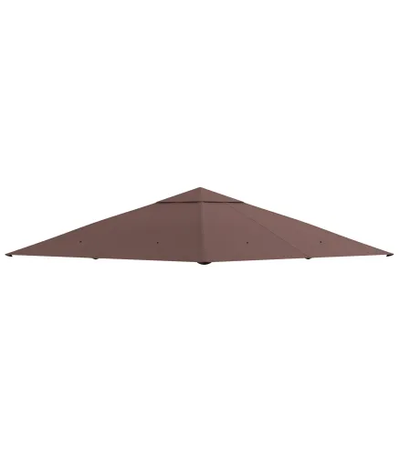 Techo de Repuesto para Cenador, 3x3 m, Cubierta de Repuesto con 8 Orificios de Drenaje, Ventilación y Protección UV, SOLO Toldo