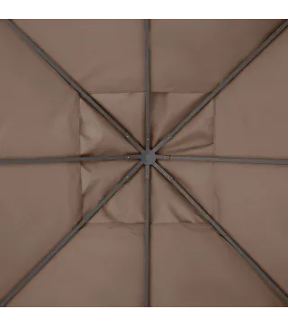 Techo de Repuesto para Cenador, 3x3 m, Cubierta de Repuesto con 8 Orificios de Drenaje, Ventilación y Protección UV, SOLO Toldo