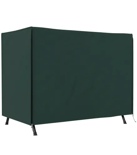 Funda para Balancín de Jardín con Cremallera Cubierta para Muebles de Exterior 205x124x164 cm Verde Oscuro
