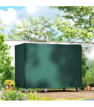 Funda para Balancín de Jardín con Cremallera Cubierta para Muebles de Exterior 205x124x164 cm Verde Oscuro