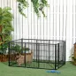 Parque para Perros de 6 Paneles Valla Metálica para Mascotas con Ancho Ajustable 82,5-150x79x61 cm Negro