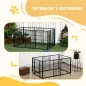 Parque para Perros de 6 Paneles Valla Metálica para Mascotas con Ancho Ajustable 82,5-150x79x61 cm Negro