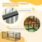 Parque para Perros de 6 Paneles Valla Metálica para Mascotas con Ancho Ajustable 82,5-150x79x61 cm Negro