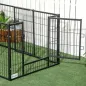 Parque para Perros de 6 Paneles Valla Metálica para Mascotas con Ancho Ajustable 82,5-150x79x61 cm Negro