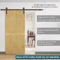 200 cm Herraje para Puerta Corredera de Madera Kit de Accesorios Guía de Riel con Tornillos Carga Máx. 90 kg Acero al Carbono Ma