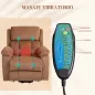 Sillón Relax Reclinable Eléctrico Levanta Personas con Masaje Vibratorio y Calor Control Remoto Reposapiés Marrón
