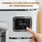 Batidora Amasadora 6L 1400W con Cabezal Inclinable 6 Velocidades Función de Fermentación Pantalla LED Blanco