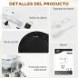 Batidora Amasadora 6L 1400W con Cabezal Inclinable 6 Velocidades Función de Fermentación Pantalla LED Blanco